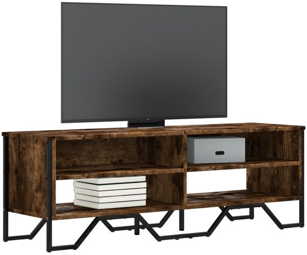 vidaXL TV-Schrank Räuchereiche 122x34x41 cm Holzwerkstoff 848571