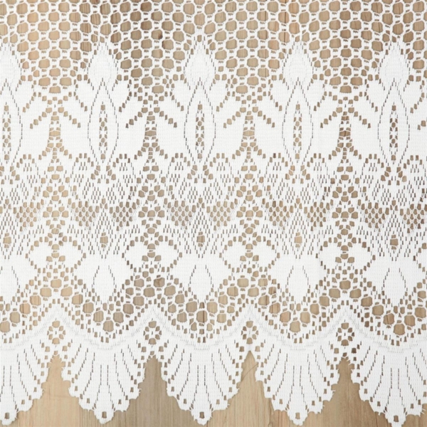 Bistrogardine Jacquard in weiß 160x60 cm (BxL) mit Stangendurchzug Design Alba Bild 3