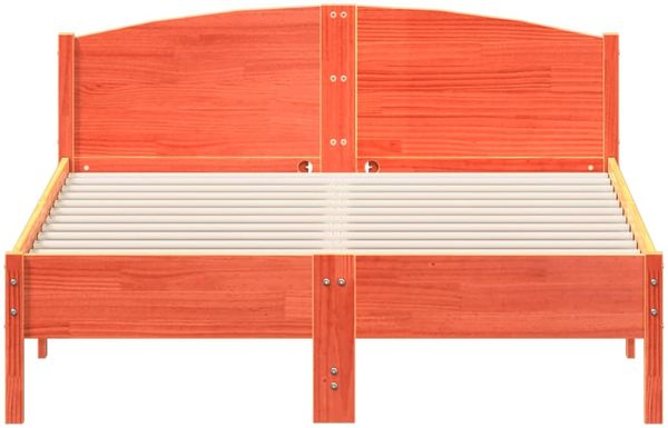 vidaXL Massivholzbett ohne Matratze Wachsbraun 120x190 cm Kiefernholz 842613 Bild 4