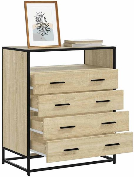 vidaXL Schubladenschrank Sonoma-Eiche 70x41x83,5 cm Holzwerkstoff 849090