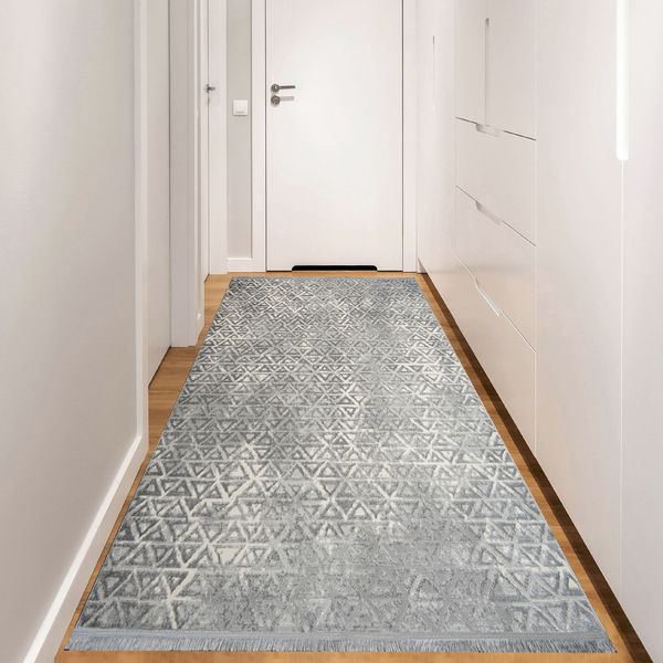 Flurteppich (100 x 300), 'Notta 1108', 0,7 x 100 x 300, Grau, Creme