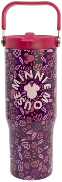 Disney Minnie Mouse Edelstahl Thermobecher 860 ml mit Griff und Klappdeckel