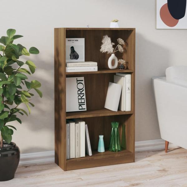 vidaXL Bücherregal Braun Eiche 60x24x109 cm Holzwerkstoff 815089