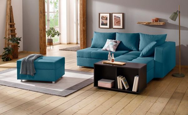 Home affaire Ecksofa Italia L-Form, mit Bettfunktion, mit Federkern