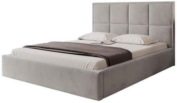 Compleo Polsterbett in Samt Bezug, Klassisch und Elegant Design, Designer Polterbett