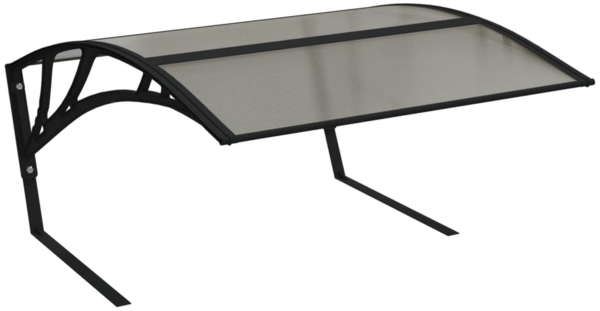 vidaXL Mähroboter Garage, Kunststoff / Metall, 80 x 101 x 46 cm, Schwarz / Grau