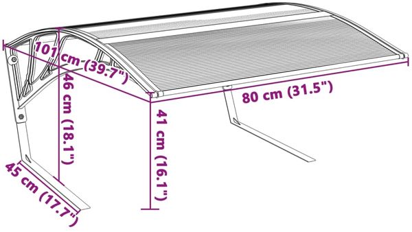vidaXL Mähroboter Garage, Kunststoff / Metall, 80 x 101 x 46 cm, Schwarz / Grau Bild 8