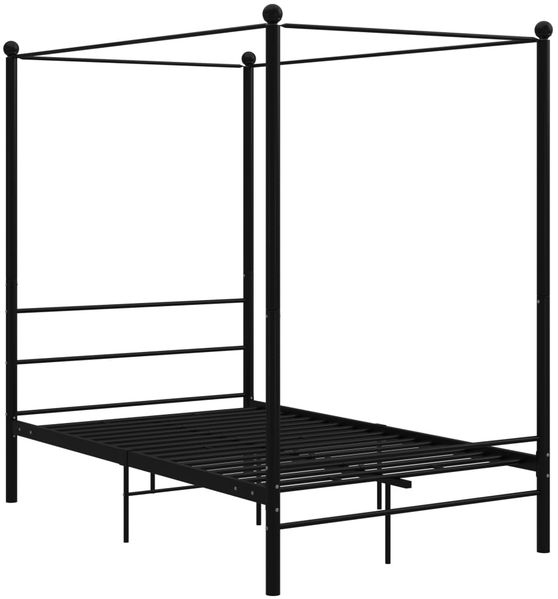 vidaXL Himmelbett Schwarz Metall 140x200 cm 325060 Bild 2