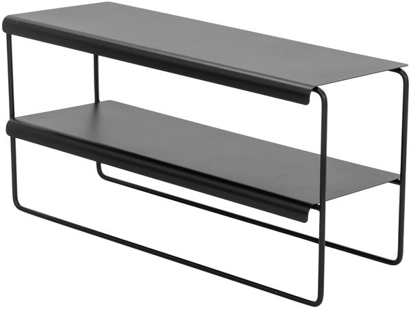 Spinder NIVO 70 Stahl Schuhregal, Modernes Design, Schwarz