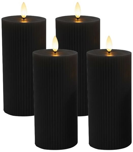 Relaxdays LED Kerzen 4er Set 18 cm