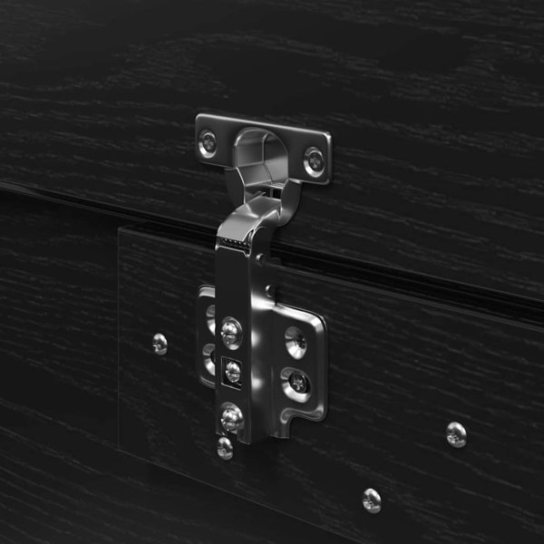 vidaXL Aufbewahrungsbettgestell Schwarz Eichen-Optik 140 x 190 cm 3335430 Bild 10