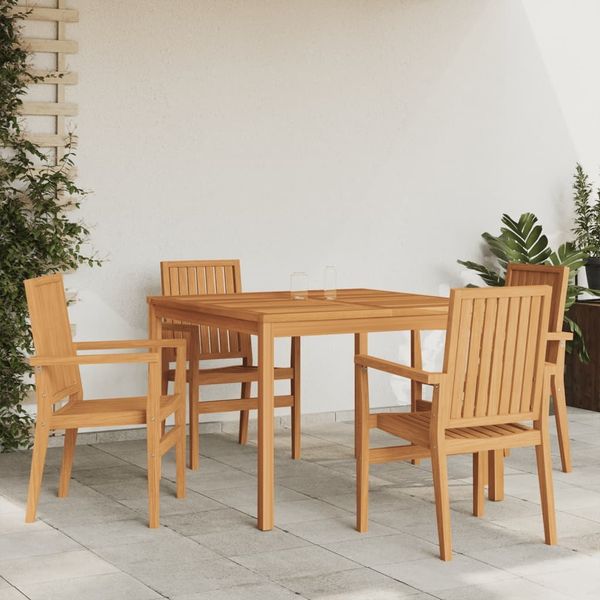 vidaXL 5-tlg. Garten-Essgruppe Massivholz Teak 3157912