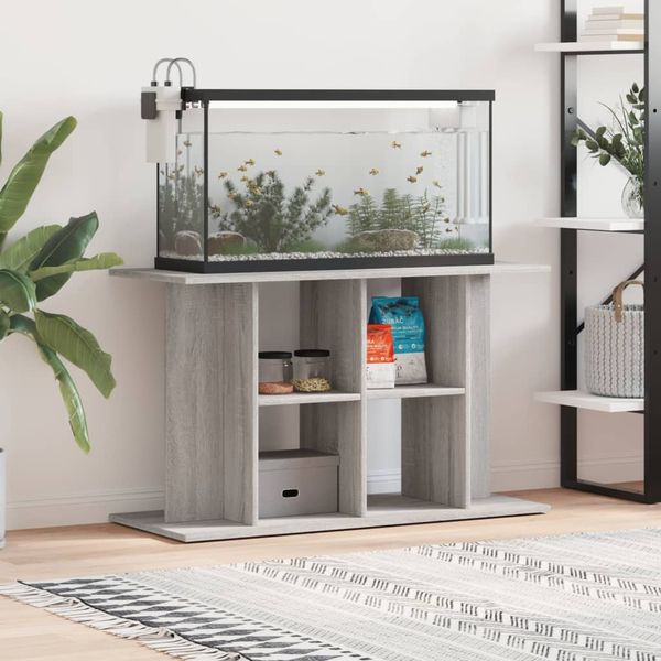 vidaXL Aquariumständer Grau Sonoma 100 x 40 x 60 cm Holzwerkstoff 833589