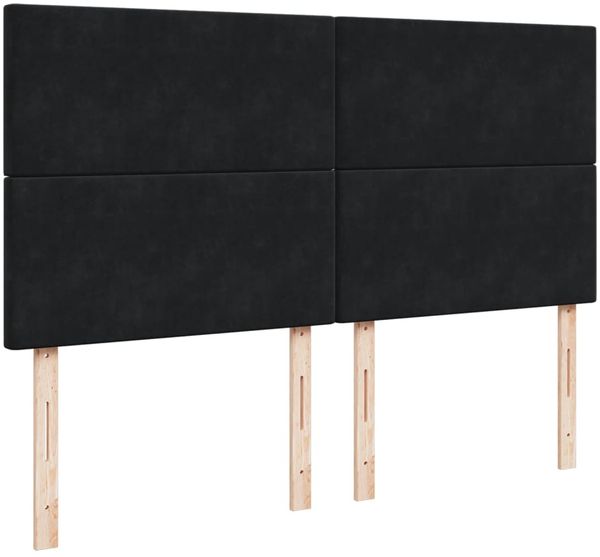 vidaXL Boxspringbett mit Matratze Schwarz 200x200 cm Samt 3292426 Bild 7