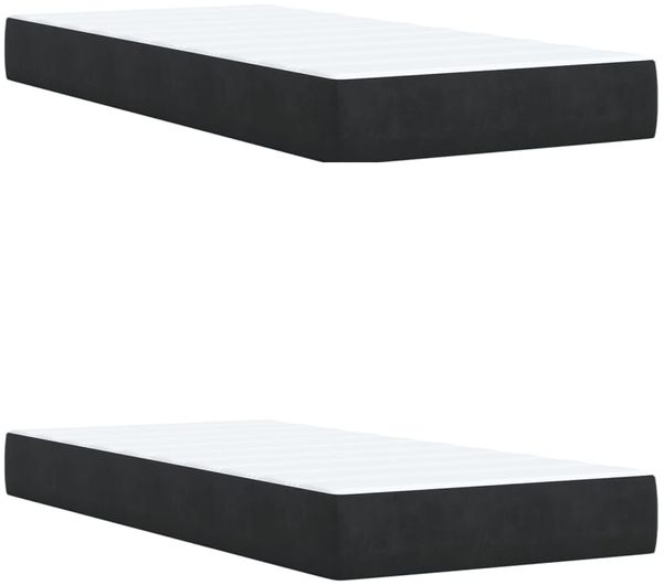 vidaXL Boxspringbett mit Matratze Schwarz 200x200 cm Samt 3292426 Bild 10