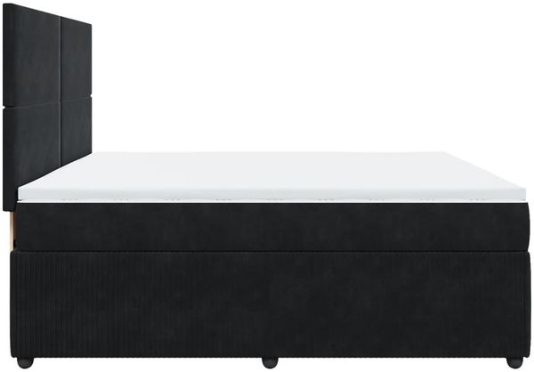 vidaXL Boxspringbett mit Matratze Schwarz 200x200 cm Samt 3292426 Bild 5