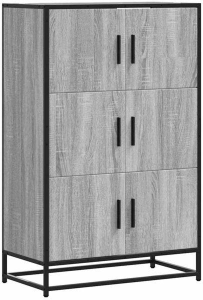 vidaXL Highboard Grau Sonoma 68x35x106,5 cm Holzwerkstoff und Metall 849072