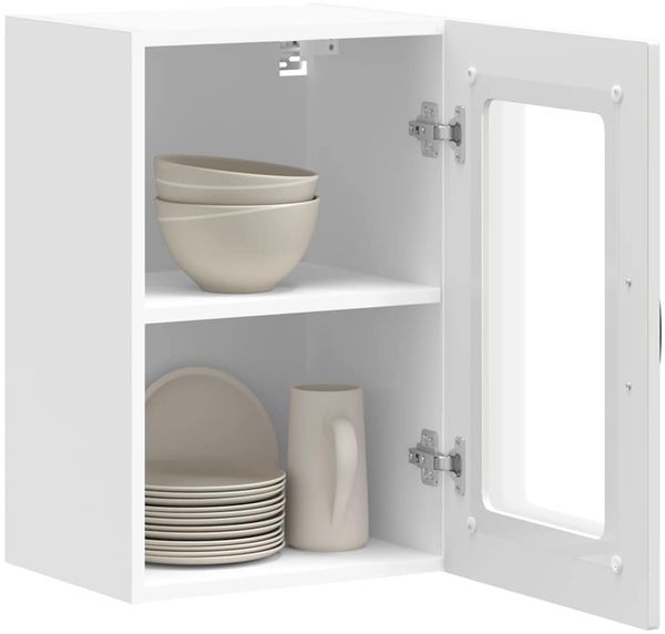 vidaXL Küchen-Hängeschrank mit Glastür Kalmar Weiß Holzwerkstoff 853527 Bild 5