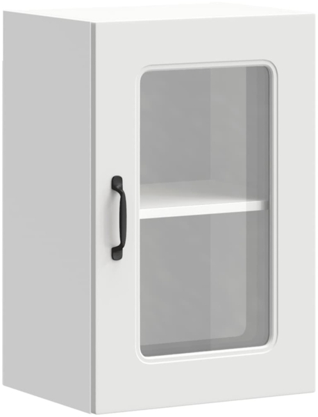 vidaXL Küchen-Hängeschrank mit Glastür Kalmar Weiß Holzwerkstoff 853527