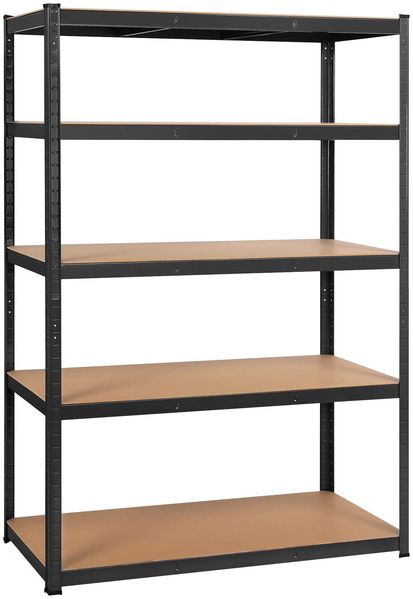 Yaheetech Schwerlastregal 180 x 120 x 60 cm Lagerregal 5 Böden Metall Regal Max. Belastbarkeit : 875kg Schwarz