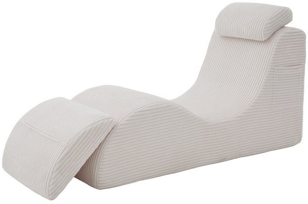 KLAM HOME Relaxsessel Moderner Relaxsessel Ergonomisch Cord Stoff Mit Seitentasche (Kompressionsschaum Schnelle Rückfederung Abnehmbare Sitzauflage), Einzelsessel Für Wohnzimmer Homeoffice Leseecke