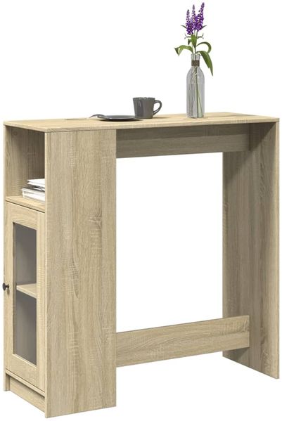 Bartisch, Stehtisch, Bistrotisch mit Regal Sonoma-Eiche 101x40x103,5 cm Holzwerkstoff