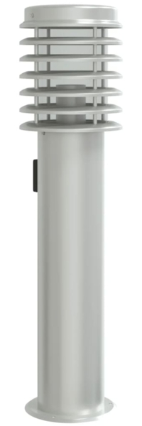 vidaXL Wegeleuchte mit Steckdose Silbern 60 cm Edelstahl 4006373