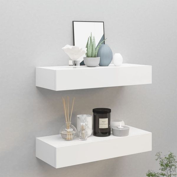 tinkaro Wandregal Wand-Schubladenregale 2 Stk. ARTANA Holz Schwebewandregale, 1-tlg.
