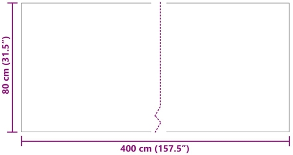 vidaXL Teppichläufer Hellgrau 80 x 400 cm Stoff 42011431 Bild 7