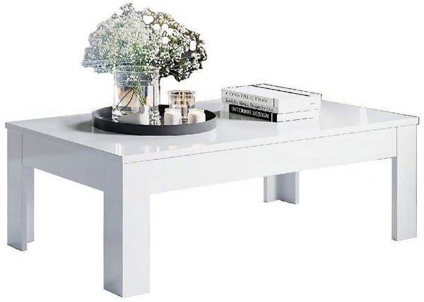Interdesign24 Couchtisch Venere (130x70 cm, in Weiß Hochglanz), Made in Italy