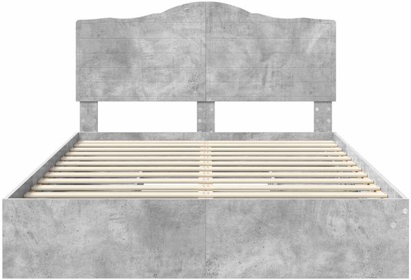 vidaXL Aufbewahrungsbett Beton Grau 150 x 200 cm Holzwerkstoff 3413495 Bild 8