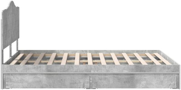 vidaXL Aufbewahrungsbett Beton Grau 150 x 200 cm Holzwerkstoff 3413495 Bild 9