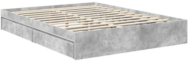 vidaXL Aufbewahrungsbett Beton Grau 150 x 200 cm Holzwerkstoff 3413495 Bild 6