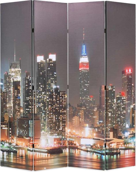 vidaXL Raumteiler klappbar 160 x 170 cm New York bei Nacht 245862