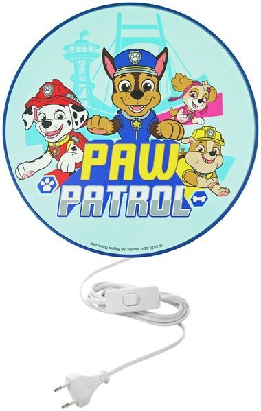 Kinderzimmer Wandlampe in Blau PAW PATROL die super Hunde, Ø 25cm Bild 2