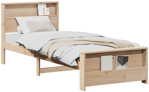 vidaXL Bettrahmen mit Kopfteil Braun 80 x 200 cm Holzwerkstoff 877236 Bild 2
