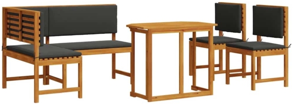 vidaXL Gartenbänke Set 4 pcs Braun Massivholz Akazie 3329102