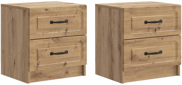 vidaXL Nachttisch 2 pcs Artisan-Eiche 43 x 34,5 x 44,5 cm 895694
