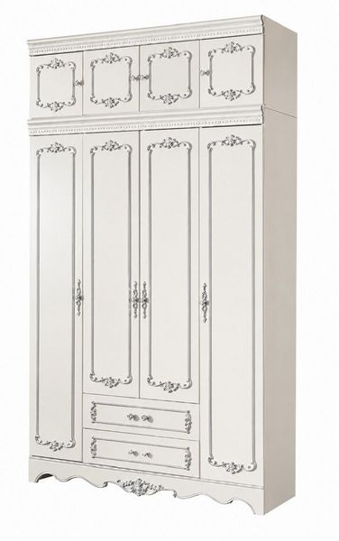 JVmoebel Kleiderschrank Eleganter Barockstil Kleiderschrank aus hochwertigem Holz (1-St) Made in Europa
