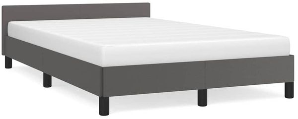 Einzelbettgestell Design für Erwachsene mit Kopfteil ohne Matratze Grau 120x200 cm d3082e