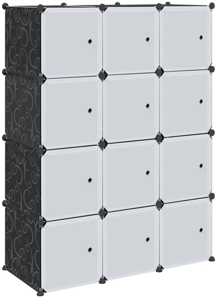 vidaXL Regalsystem mit 12 Würfeln und Aufhängestangen PP 4019582