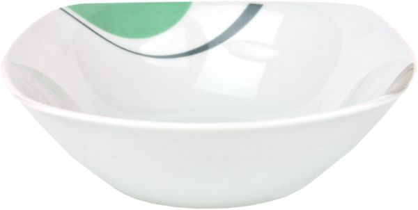6er Set Müsli- Salatschale Corona 14,2cm Porzellan weiß mit Dekor Bild 2