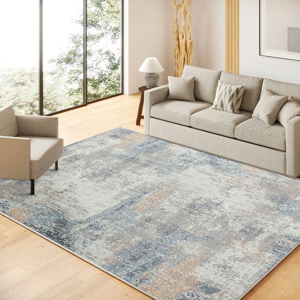PURECOZY Teppich Moderner Abstrakter Stil, Kurzflor & Weich, Waschbar & Pflegeleicht, Rechteckig, Höhe: 6.1 mm, Geeignet für verschiedene Innenräume, 60x90 cm
