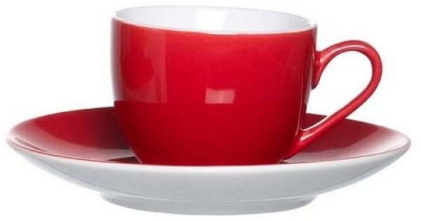 Ritzenhoff & Breker DOPPIO Espressotasse mit Untertasse 80 ml rot