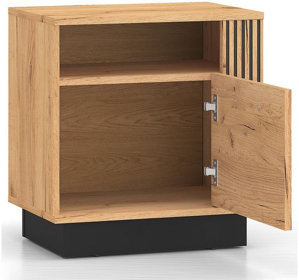 Lomadox Nachttisch URBANIA-131, Nachtschrank Nachtkästchen Schlafzimmerschrank modern in Eiche
