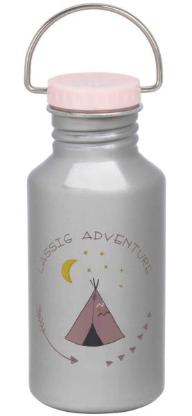 Laessig Adventure Fles Tipi Edelstahl Rosa, 17,2 x 7,3 cm