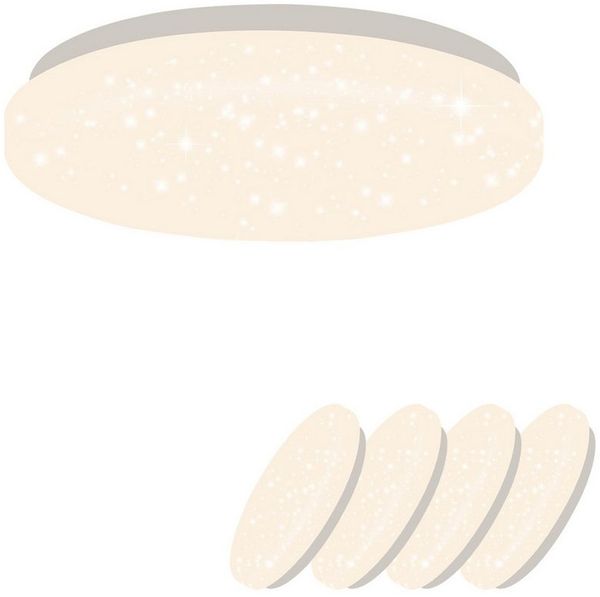 Nettlife LED Deckenleuchte Sternenhimmel Kinderzimmer 15W 21cm 3000K/4000K Weiß Deckenlampe, LED fest integriert, Kinderzimmer Deckenleuchte