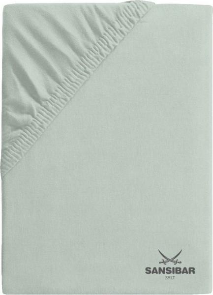 Sansibar Sylt Spannbettlaken Spannbettlaken SANSIBAR Jersey BL 180x200 cm grün Spannbetttuch