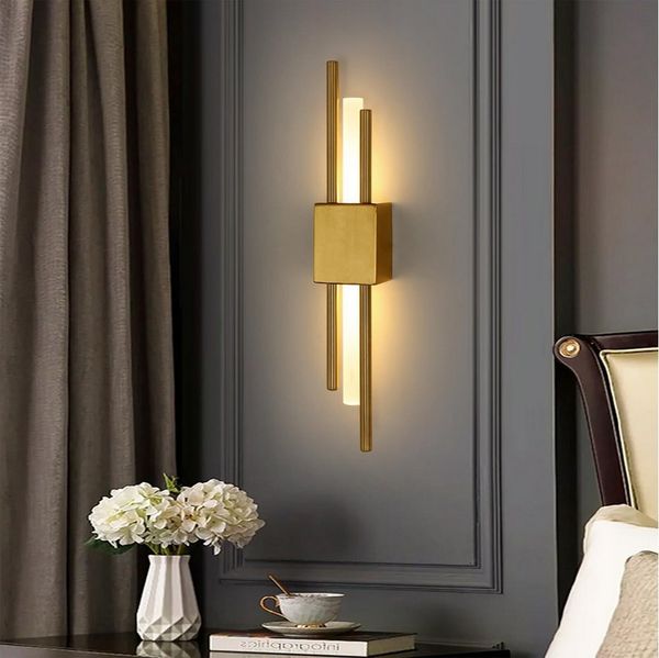 Riserva Wandleuchte Goldene LED Wandleuchte 40cm, 10W 3000K für Flur Schlafzimmer
