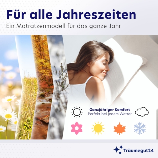 Träumegut24 - AquaFlex ergonomische 16 cm 7-Zonen Kaltschaummatratze 120 x 200 cm Härtegrad H2 & H3 : 16 cm : H2 & H3 : 120 x 200 cm Bild 5